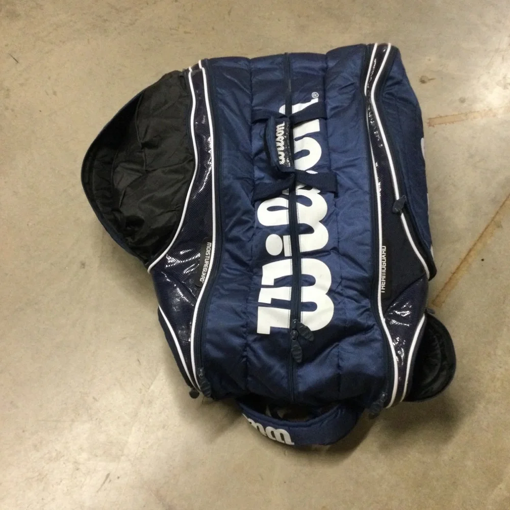 Wilson Navy and White Duffel Sports Bag